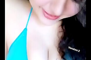 the sexy girl in blue bikini