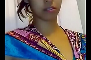 Indian Chick - Milking Her Boobs